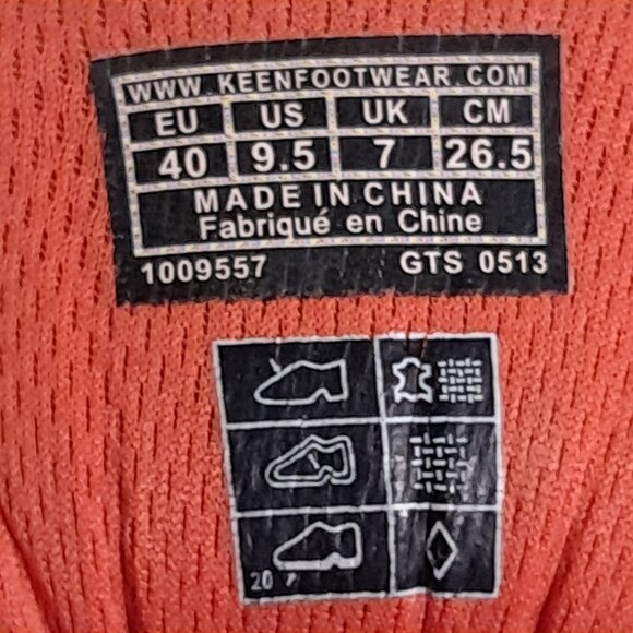 Keen Hiking Shoes Women 9.5 Leather Brown Orange Outdoor 1009557 Low Top - Picture 16 of 16